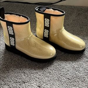 UGG Glossy Yellow Ankle Boots